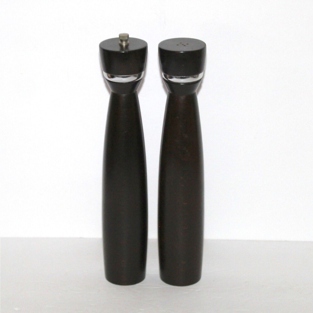 Vintage Salt Pepper Shaker set Catalina Wood Mid Century Japan MCM 10.5”